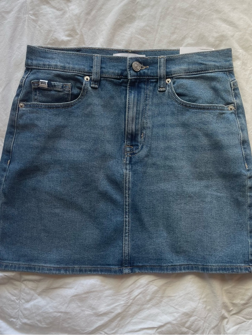 DKNY Classic Blue Denim Mini Skirt